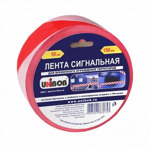 Лента сигнальная Unibob 50x150 (Красно-белая)